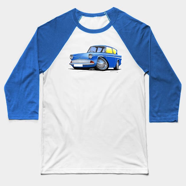 Ford Anglia 105e Blue Baseball T-Shirt by y30man5